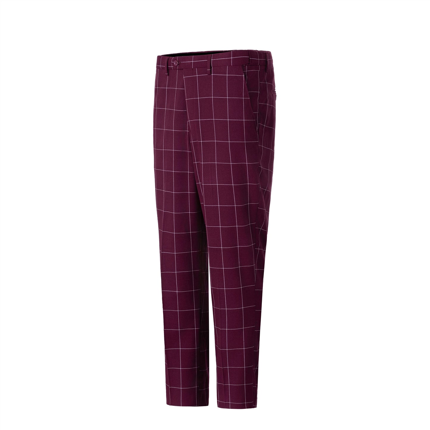Bllmen Burgundy 3 Pieces Mens Suit Peak Lapel Tuxedos ST017