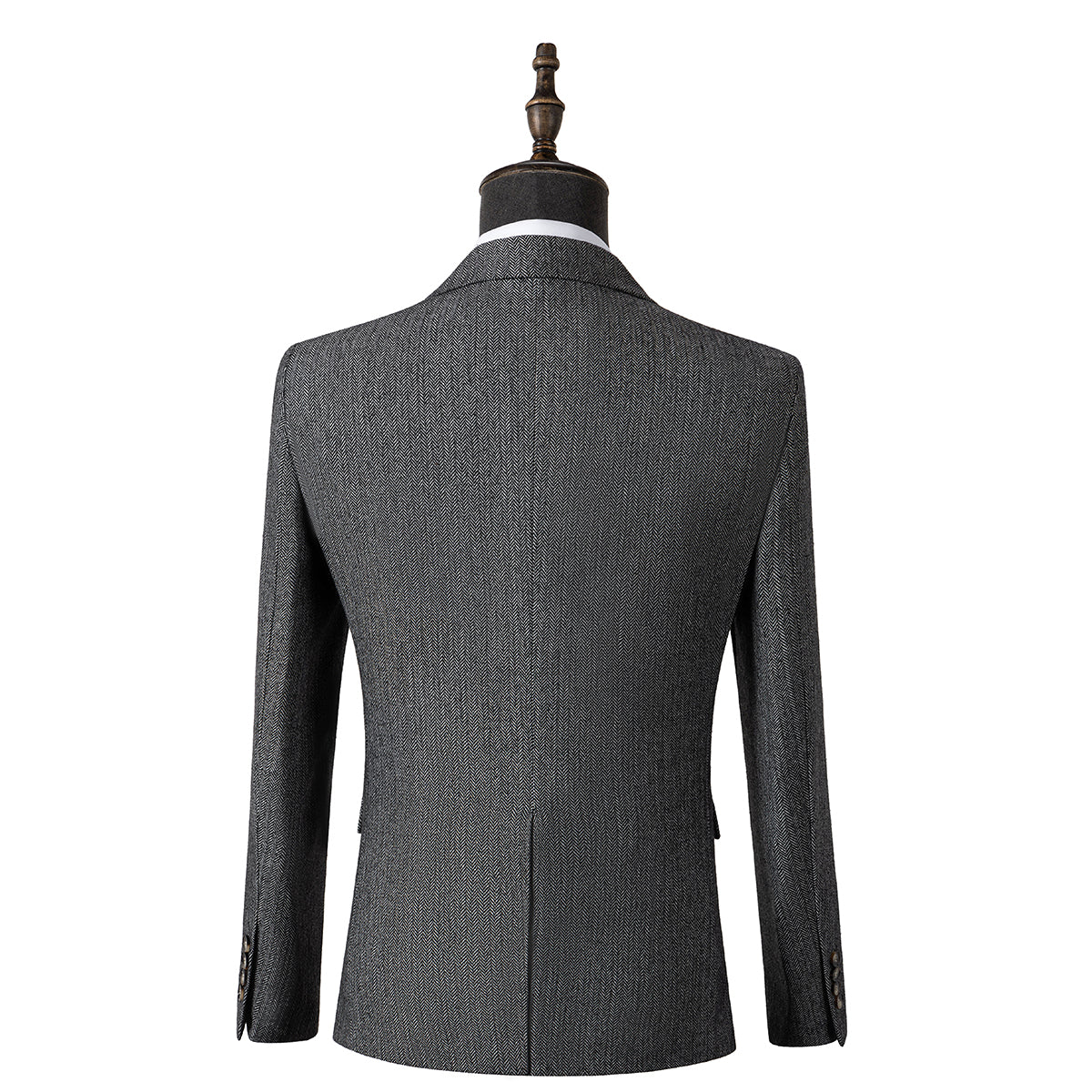 Bllmen Grey 3 Pieces Mens Suit Notch Lapel Tuxedos ST008