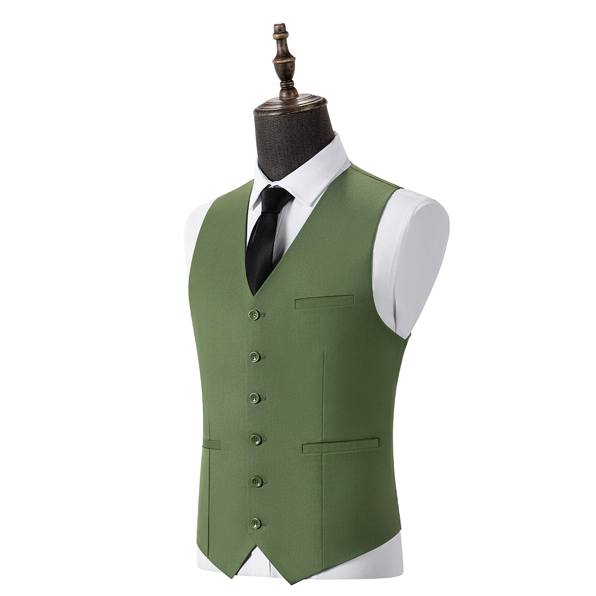 Bllmen Olive Green 3 Pieces Mens Suit Notch Lapel Tuxedos ST006