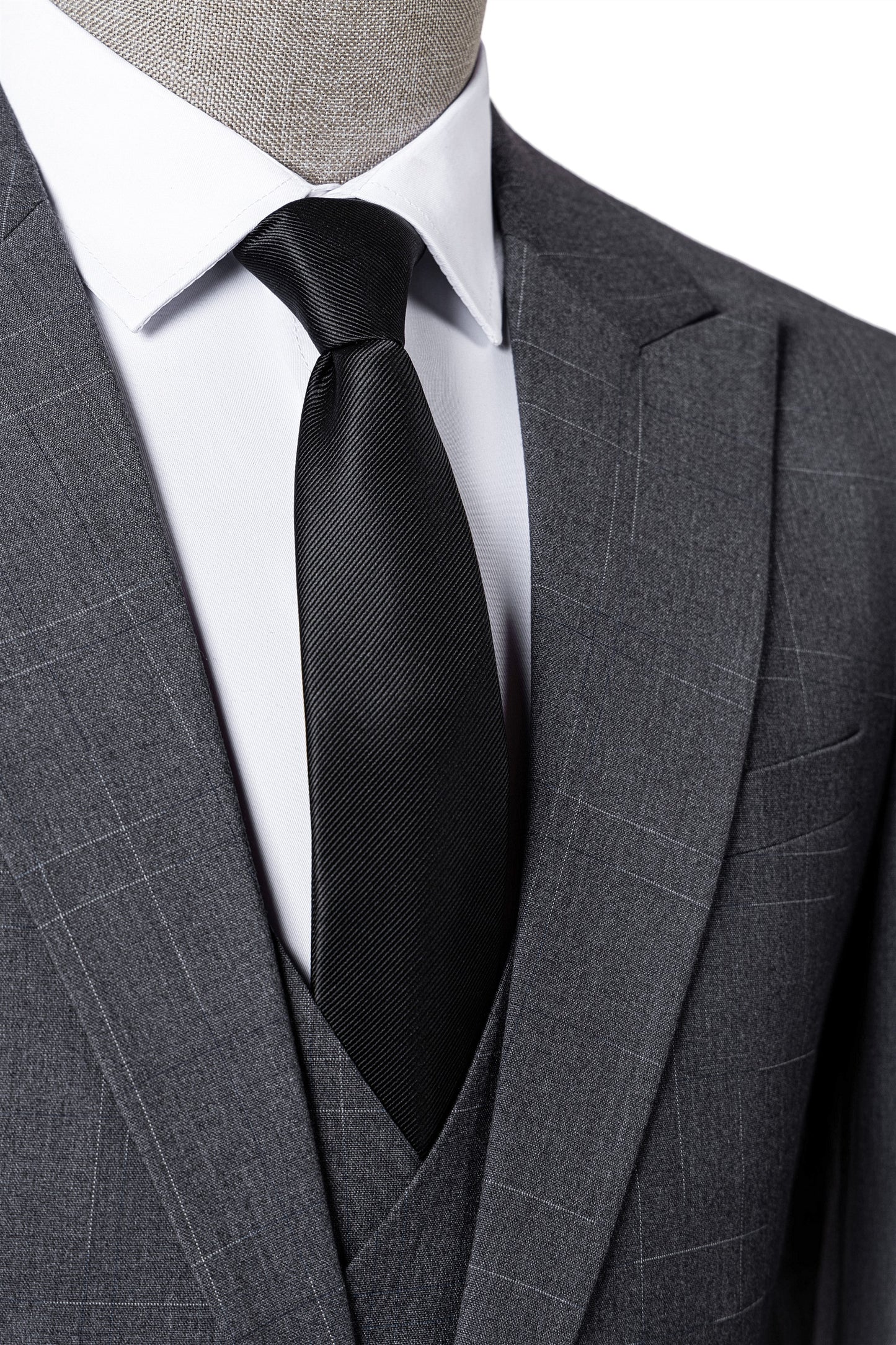 Bllmen Grey 3 Pieces Mens Suit Peak Lapel Tuxedos ST019
