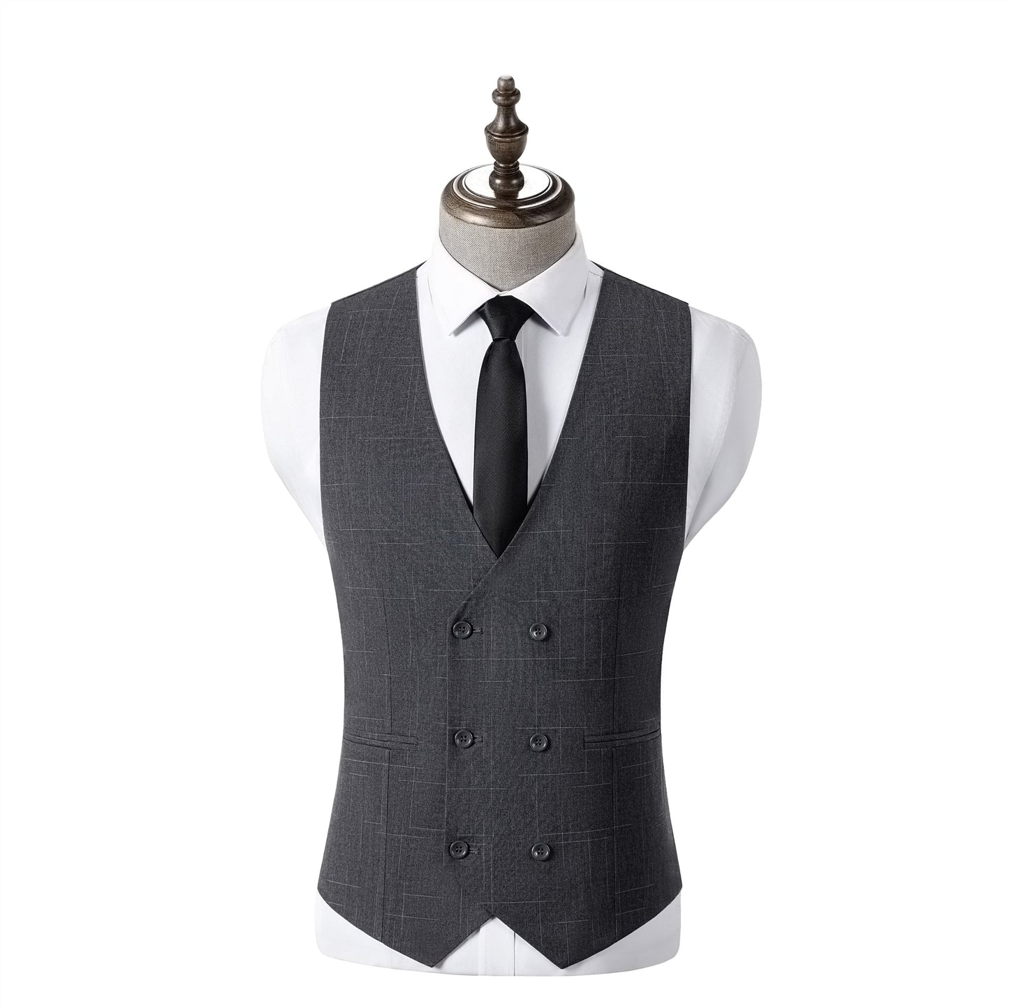 Bllmen Grey 3 Pieces Mens Suit Peak Lapel Tuxedos ST019