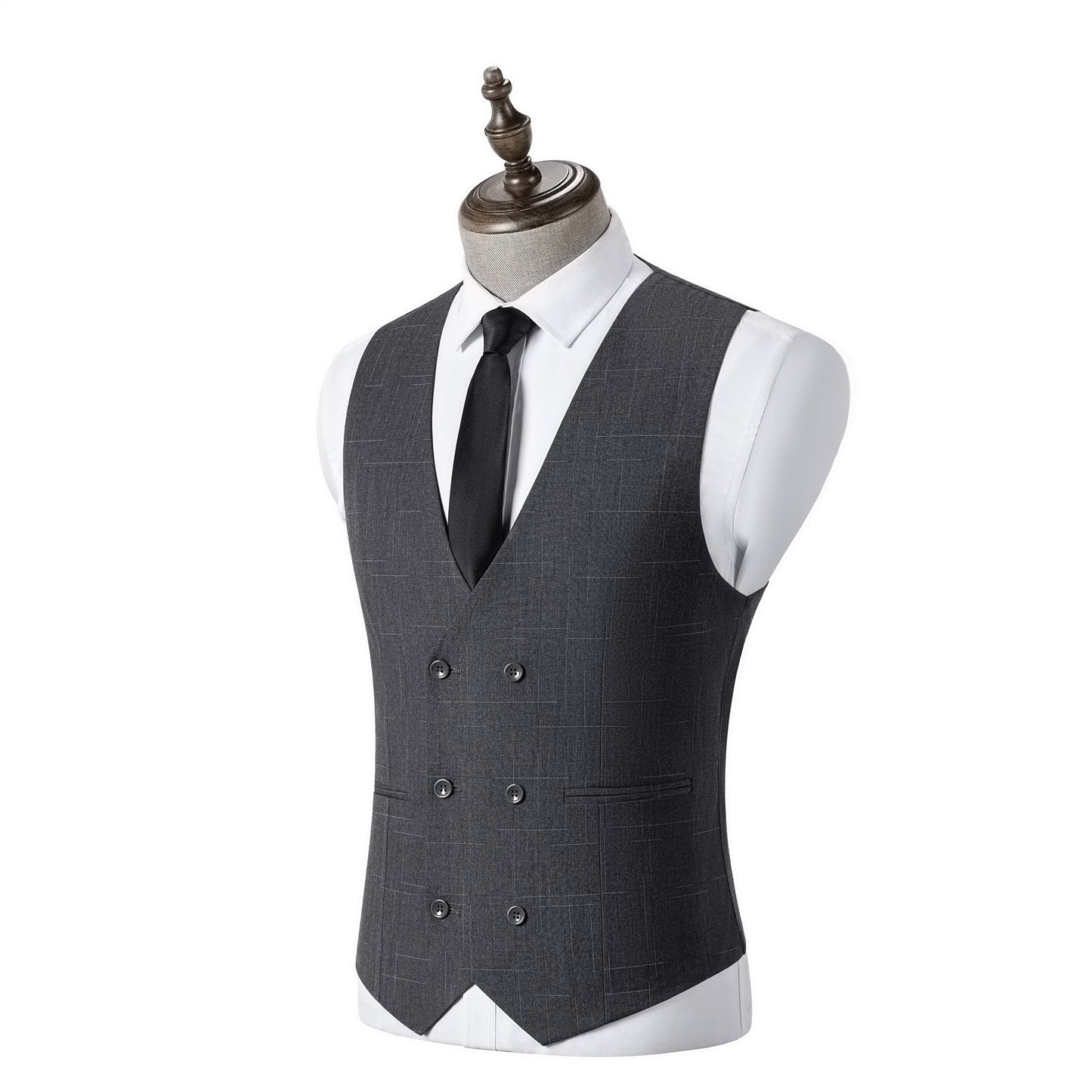 Bllmen Grey 3 Pieces Mens Suit Peak Lapel Tuxedos ST019