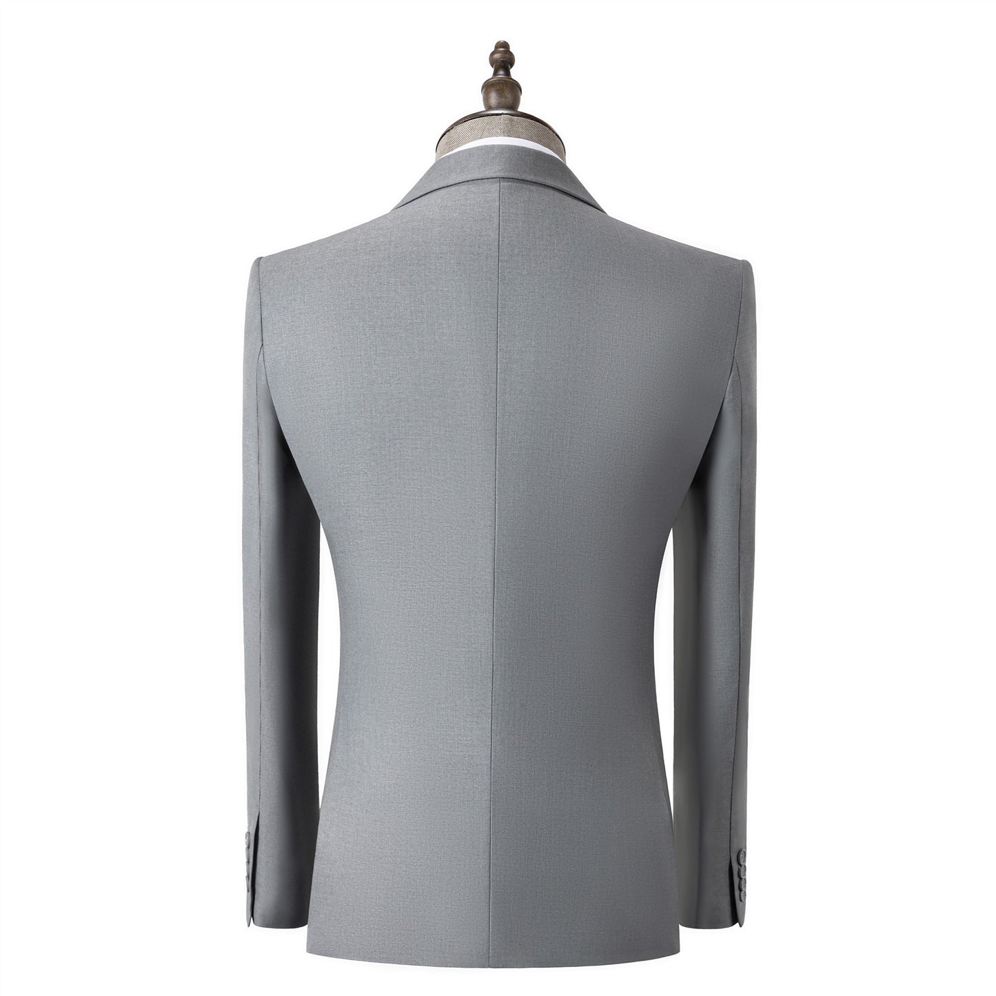 Bllmen Silver 3 Pieces Mens Suit Notch Lapel Tuxedos ST003