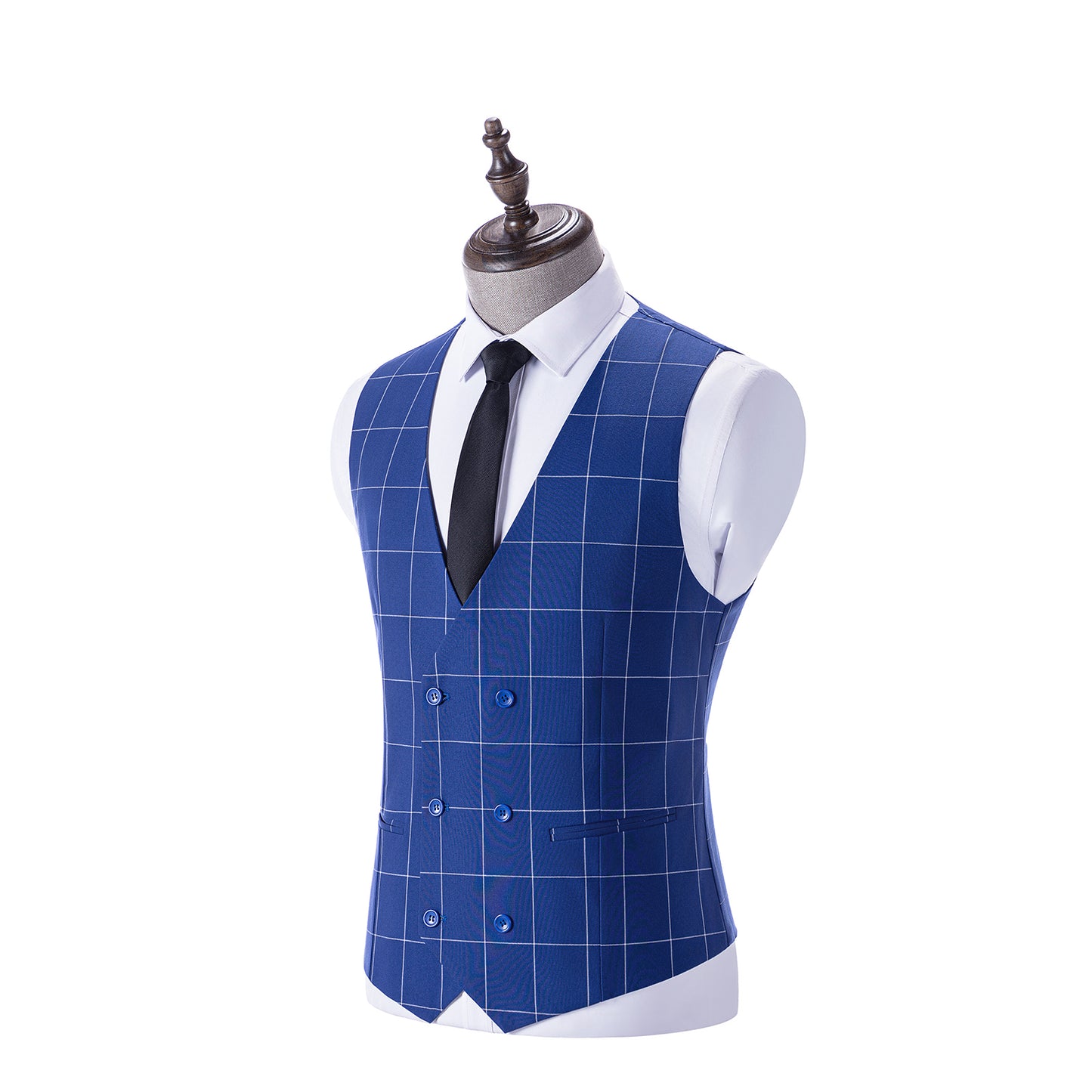 Bllmen Royal Blue 3 Pieces Mens Suit Peak Lapel Tuxedos ST017