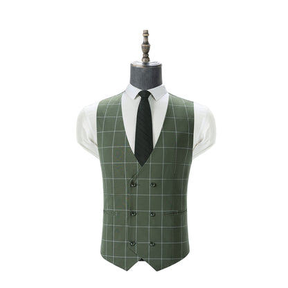 Bllmen Olive Green 3 Pieces Mens Suit Peak Lapel Tuxedos ST017