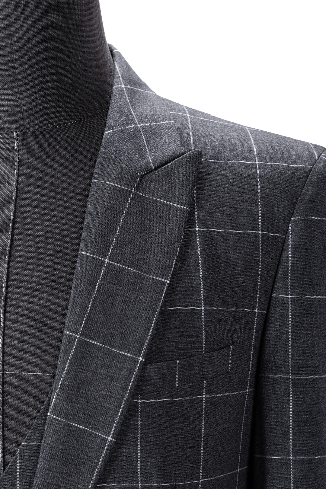 Bllmen Grey 3 Pieces Mens Suit Peak Lapel Tuxedos ST017