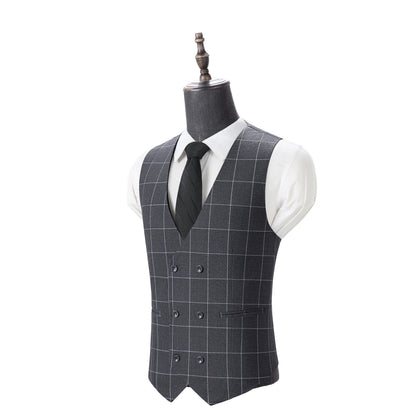 Bllmen Grey 3 Pieces Mens Suit Peak Lapel Tuxedos ST017