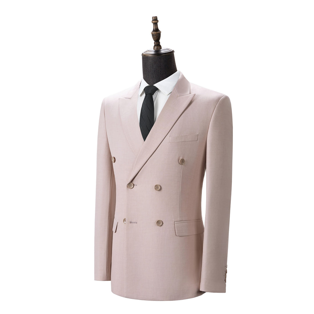 Bllmen Beige 2 Pieces Solid Peak Lapel Men's Suit ST002-1
