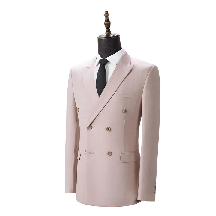 Bllmen Beige 2 Pieces Solid Peak Lapel Men's Suit ST002-1