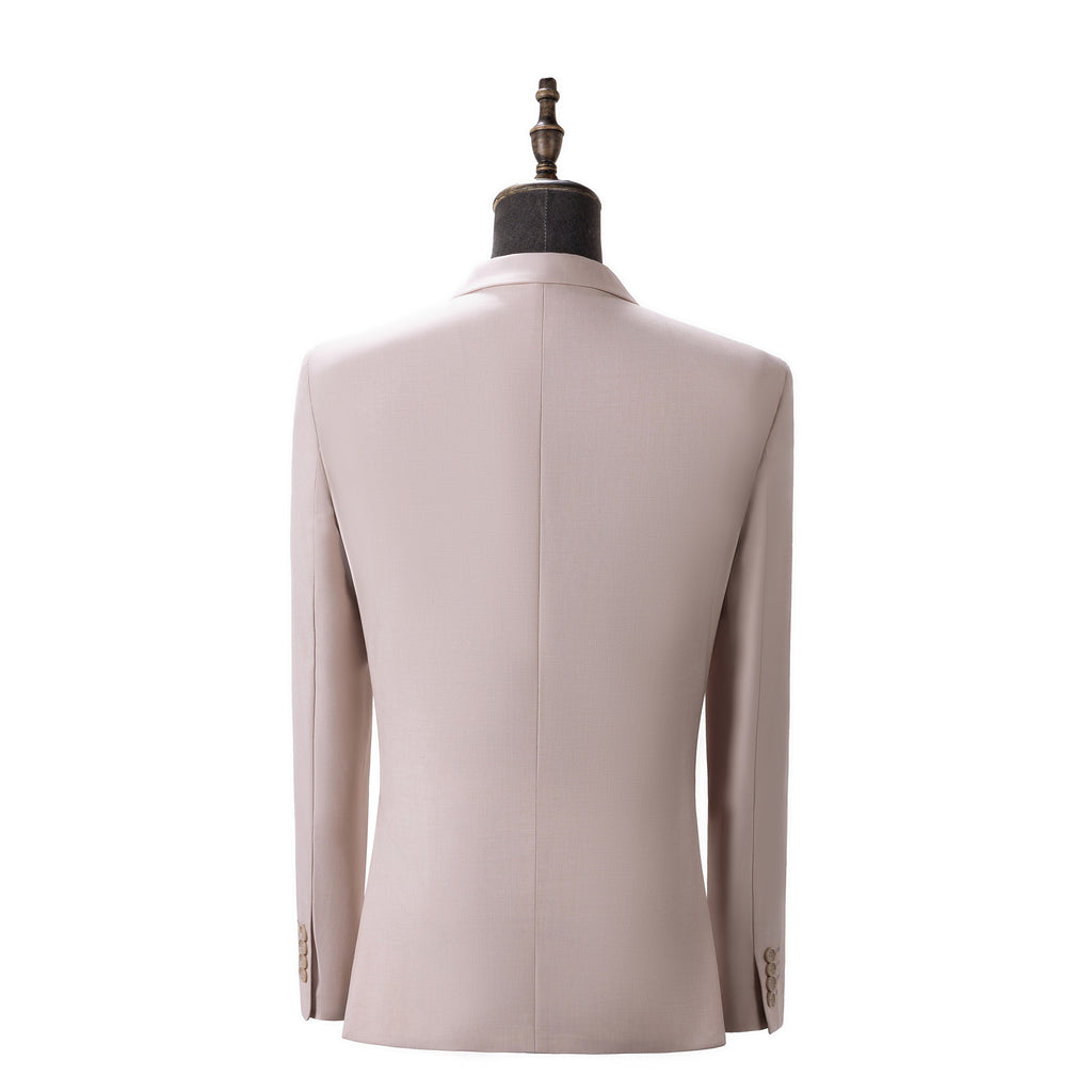 Bllmen Beige 2 Pieces Solid Peak Lapel Men's Suit ST002-1