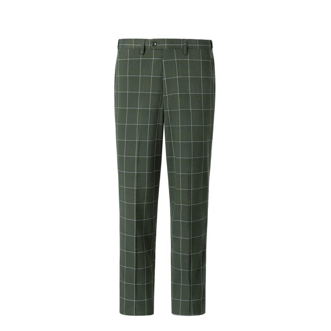 Bllmen Olive Green 3 Pieces Mens Suit Peak Lapel Tuxedos ST017