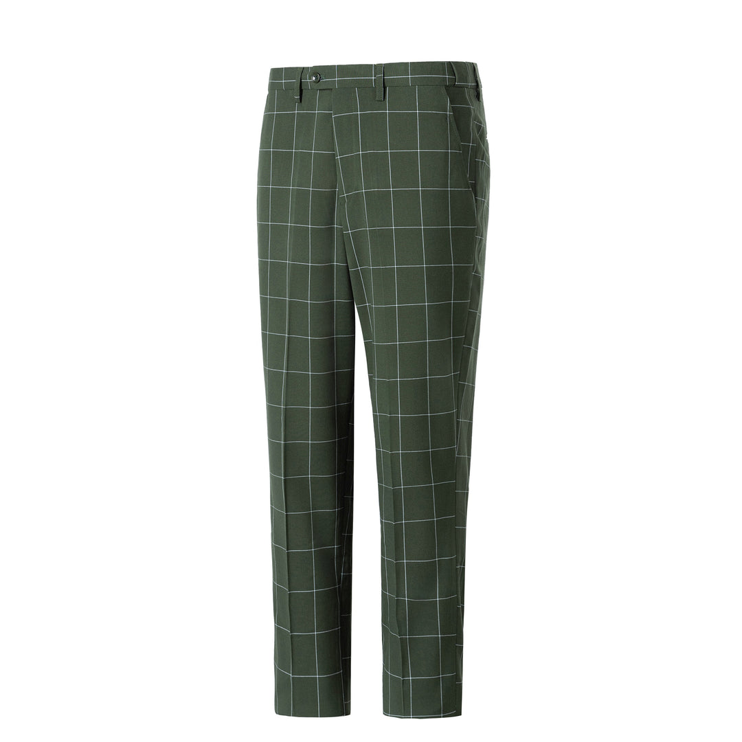 Bllmen Olive Green 3 Pieces Mens Suit Peak Lapel Tuxedos ST017