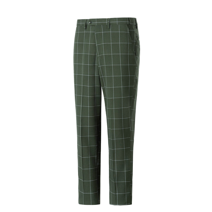 Bllmen Olive Green 3 Pieces Mens Suit Peak Lapel Tuxedos ST017