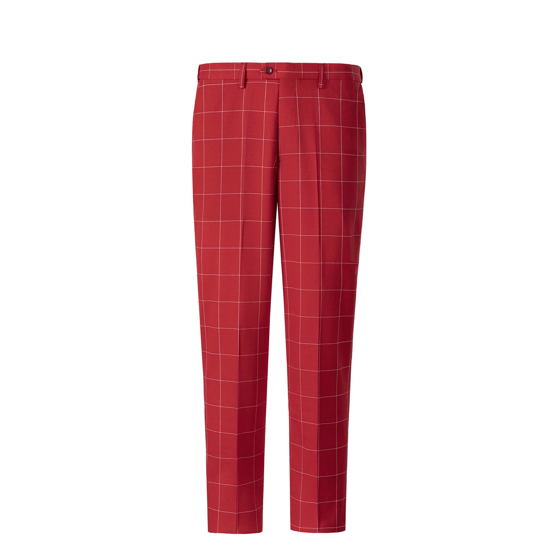 Bllmen Red 3 Pieces Mens Suit Peak Lapel Tuxedos ST017