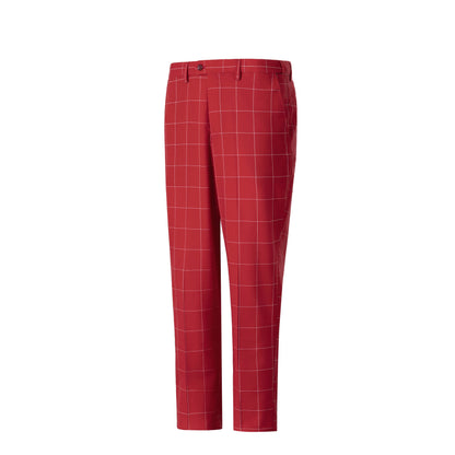 Bllmen Red 3 Pieces Mens Suit Peak Lapel Tuxedos ST017