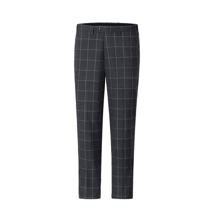Bllmen Grey 3 Pieces Mens Suit Peak Lapel Tuxedos ST017