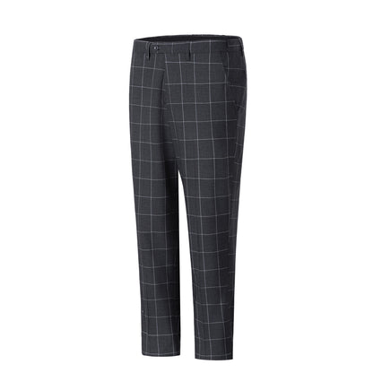 Bllmen Grey 3 Pieces Mens Suit Peak Lapel Tuxedos ST017