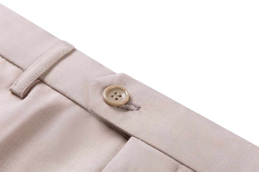 Bllmen Beige 2 Pieces Solid Peak Lapel Men's Suit ST002-1