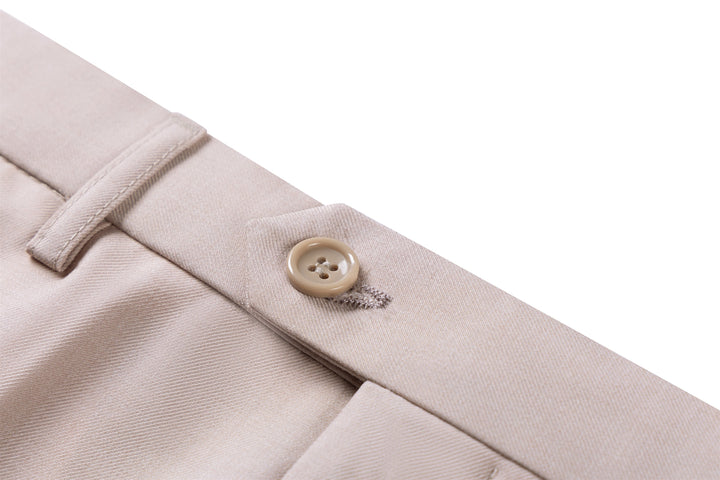 Bllmen Beige 2 Pieces Solid Peak Lapel Men's Suit ST002-1