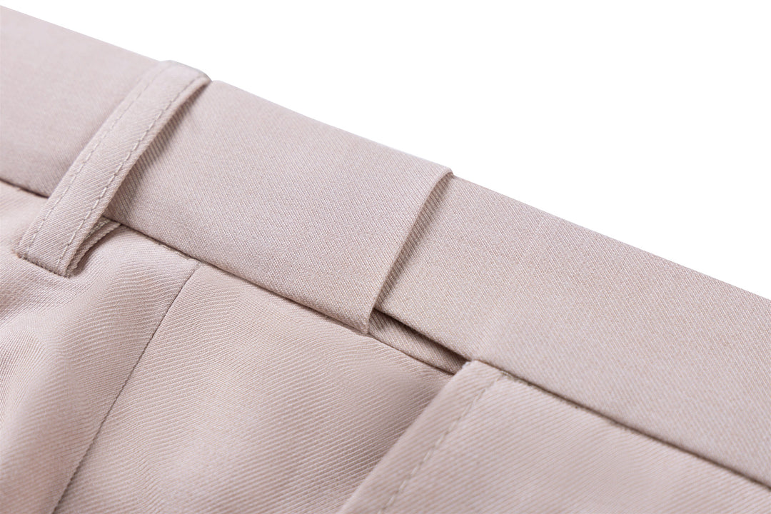 Bllmen Beige 2 Pieces Solid Peak Lapel Men's Suit ST002-1