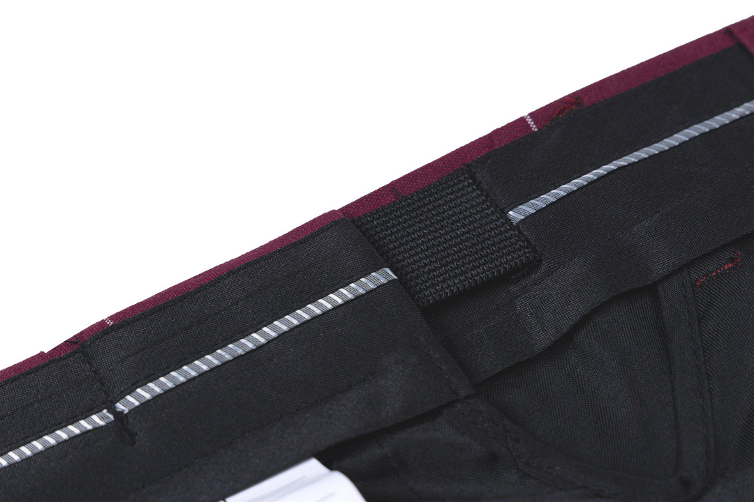 Bllmen Burgundy 3 Pieces Mens Suit Peak Lapel Tuxedos ST017