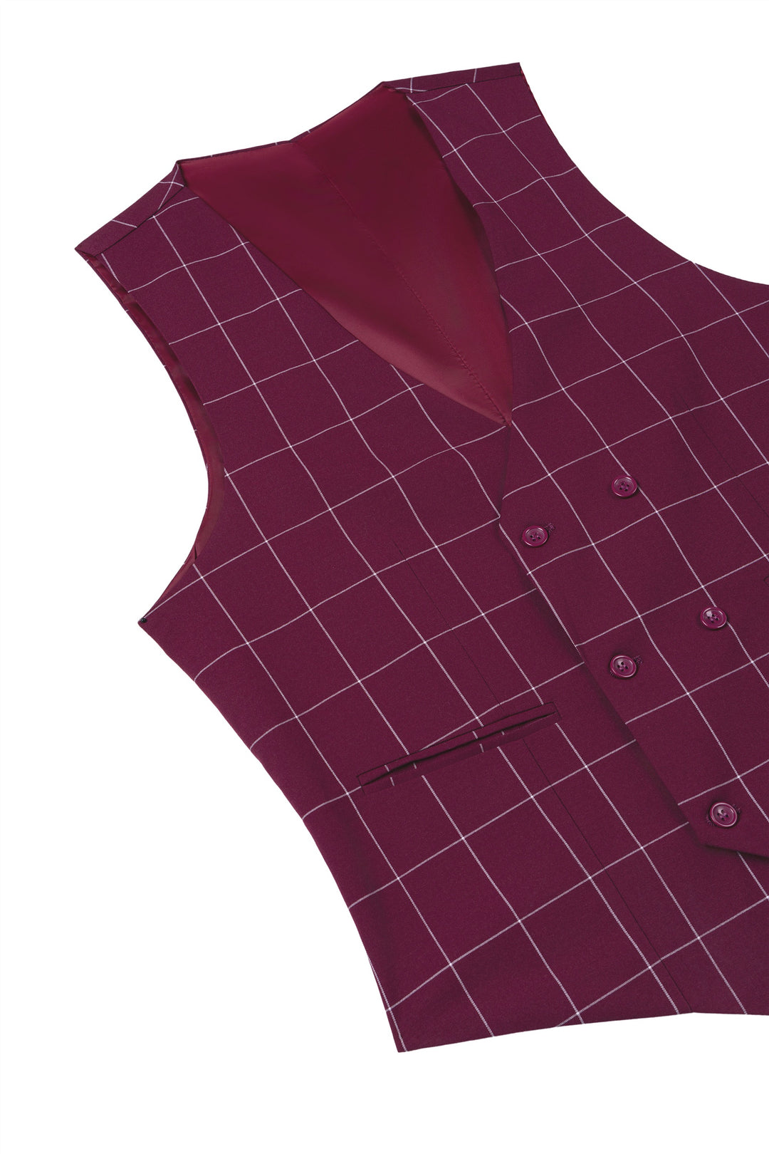 Bllmen Burgundy 3 Pieces Mens Suit Peak Lapel Tuxedos ST017