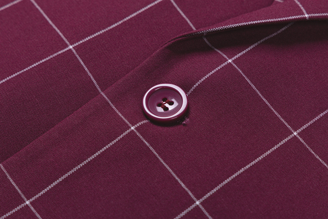 Bllmen Burgundy 3 Pieces Mens Suit Peak Lapel Tuxedos ST017