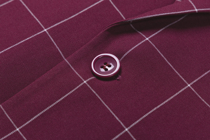 Bllmen Burgundy 3 Pieces Mens Suit Peak Lapel Tuxedos ST017