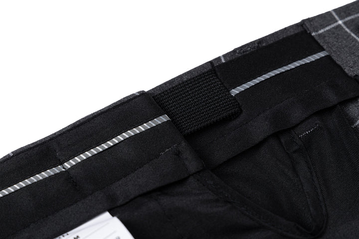 Bllmen Grey 3 Pieces Mens Suit Peak Lapel Tuxedos ST017