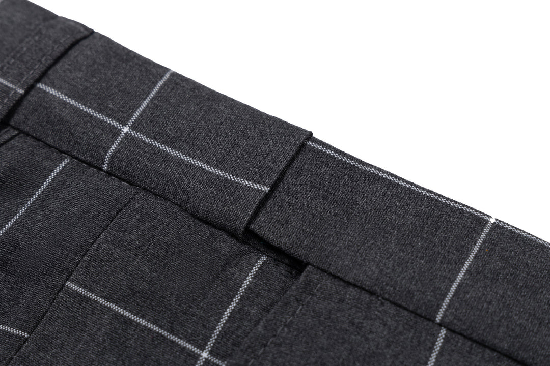 Bllmen Grey 3 Pieces Mens Suit Peak Lapel Tuxedos ST017