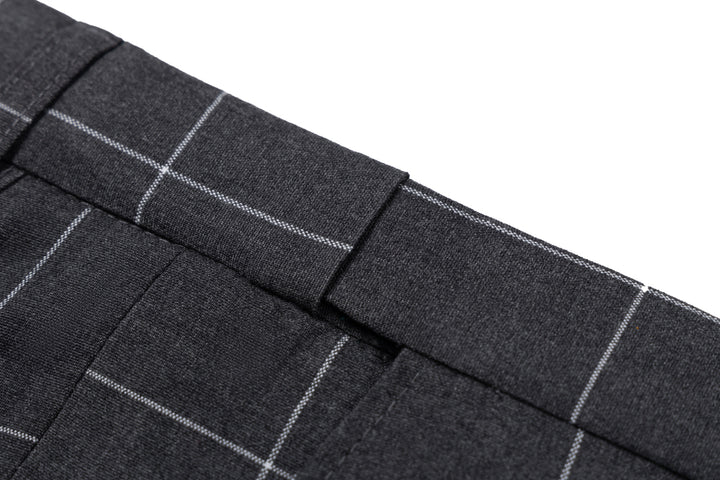 Bllmen Grey 3 Pieces Mens Suit Peak Lapel Tuxedos ST017