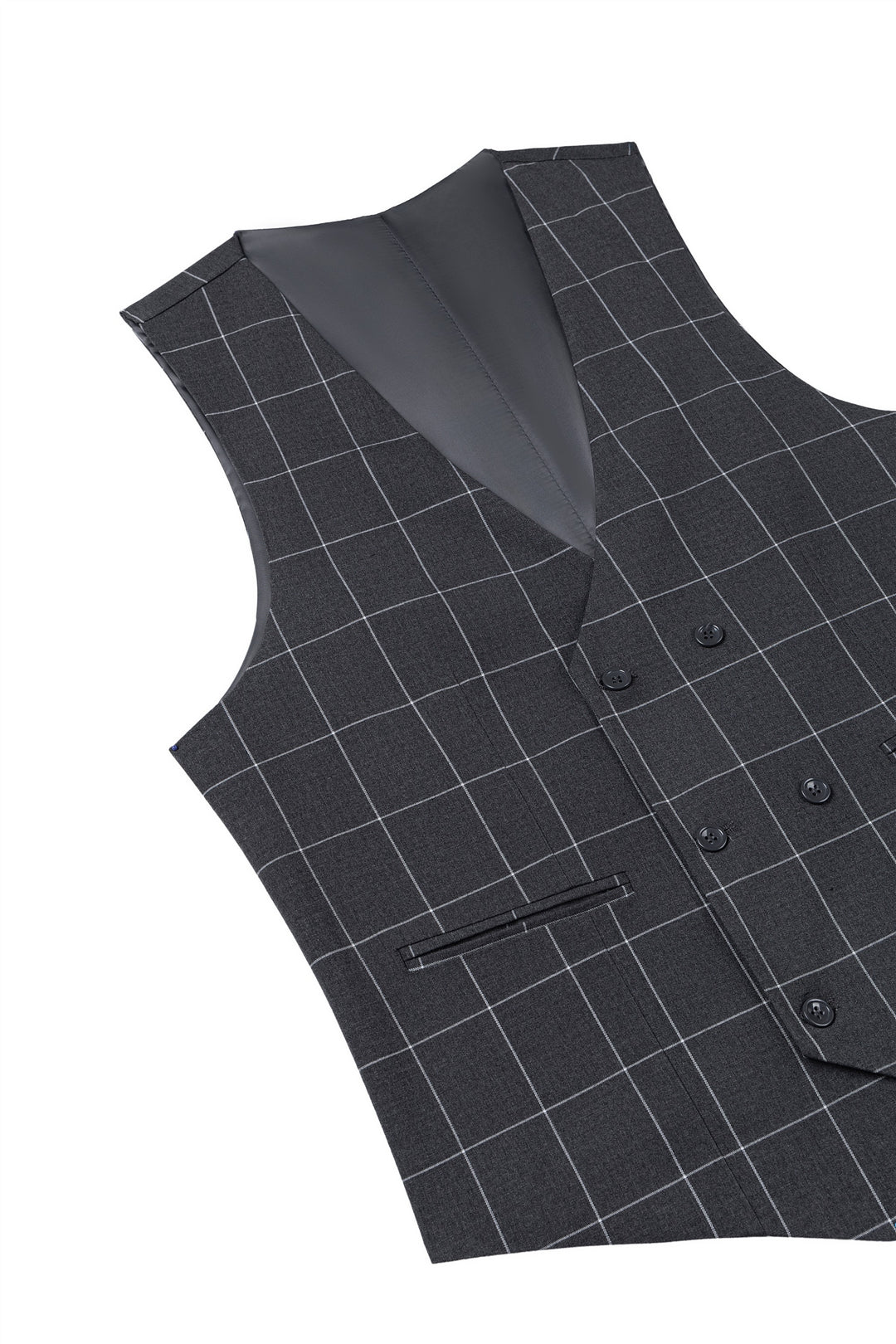 Bllmen Grey 3 Pieces Mens Suit Peak Lapel Tuxedos ST017