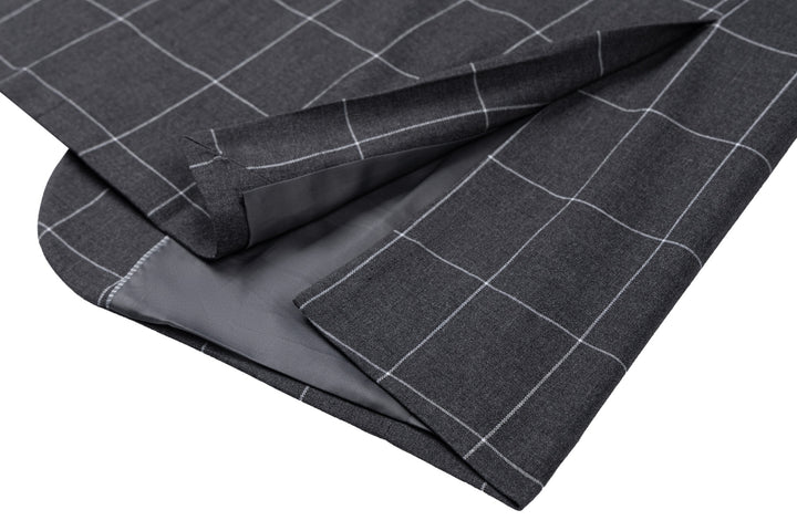 Bllmen Grey 3 Pieces Mens Suit Peak Lapel Tuxedos ST017