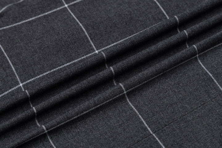 Bllmen Grey 3 Pieces Mens Suit Peak Lapel Tuxedos ST017