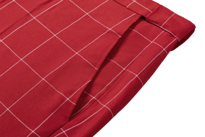 Bllmen Red 3 Pieces Mens Suit Peak Lapel Tuxedos ST017