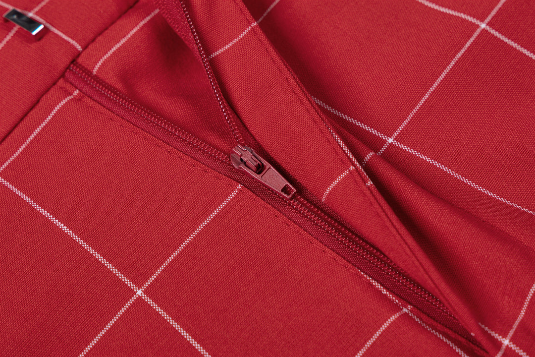 Bllmen Red 3 Pieces Mens Suit Peak Lapel Tuxedos ST017