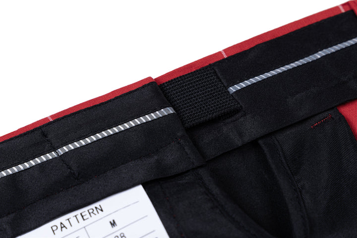 Bllmen Red 3 Pieces Mens Suit Peak Lapel Tuxedos ST017