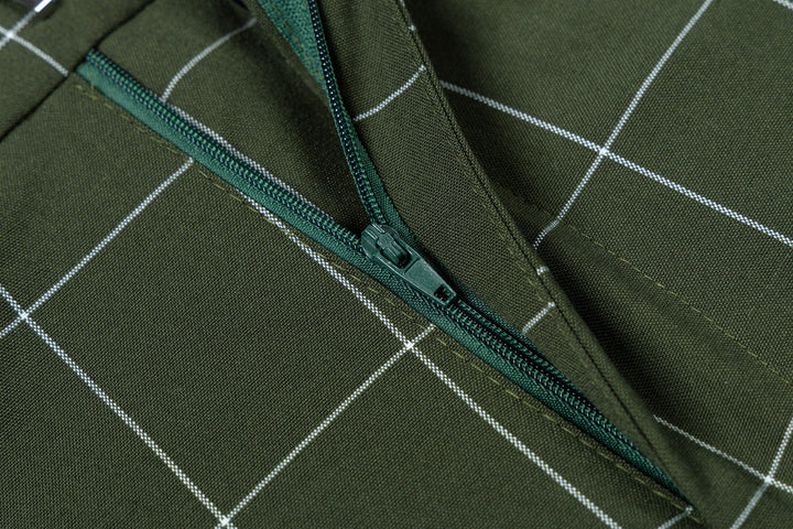 Bllmen Olive Green 3 Pieces Mens Suit Peak Lapel Tuxedos ST017