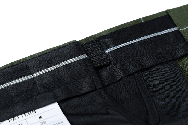 Bllmen Olive Green 3 Pieces Mens Suit Peak Lapel Tuxedos ST017