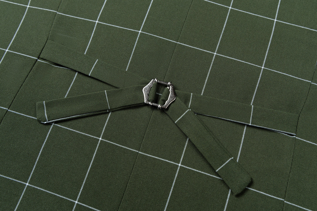 Bllmen Olive Green 3 Pieces Mens Suit Peak Lapel Tuxedos ST017