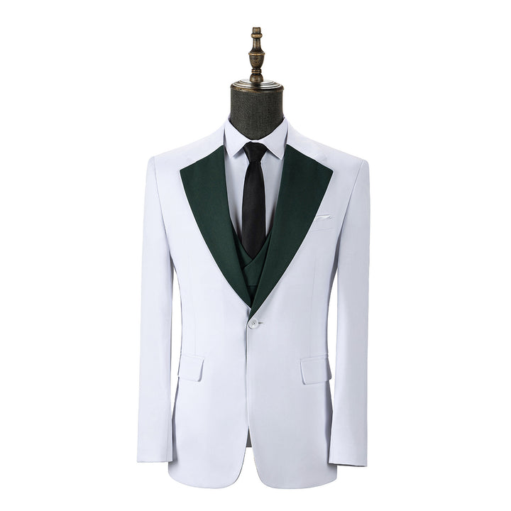 Bllmen Hunt Green 3 Pieces Mens Suit Notch Lapel Tuxedos ST011