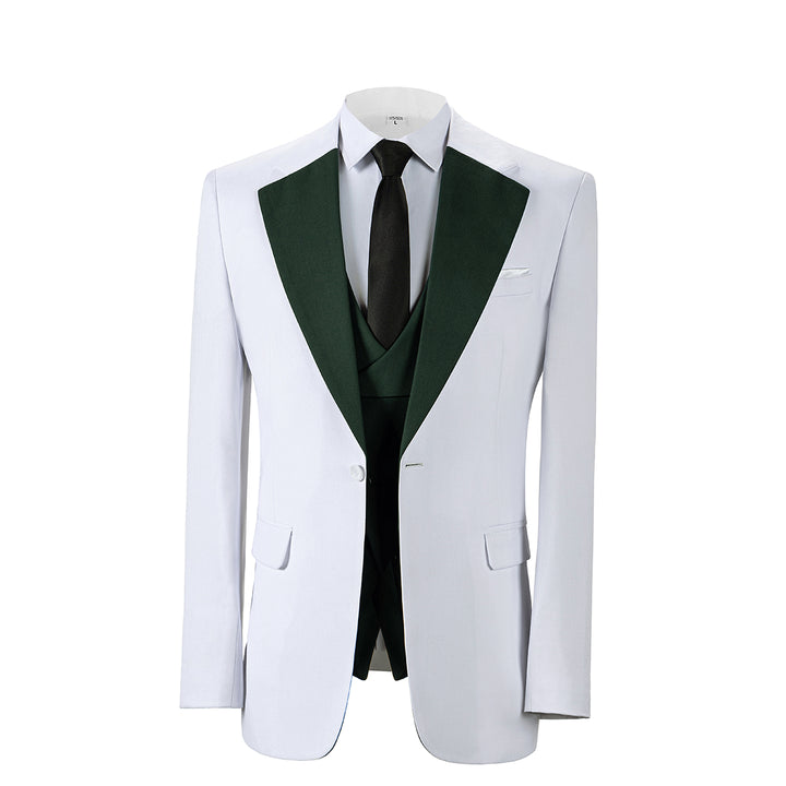Bllmen Hunt Green 3 Pieces Mens Suit Notch Lapel Tuxedos ST011