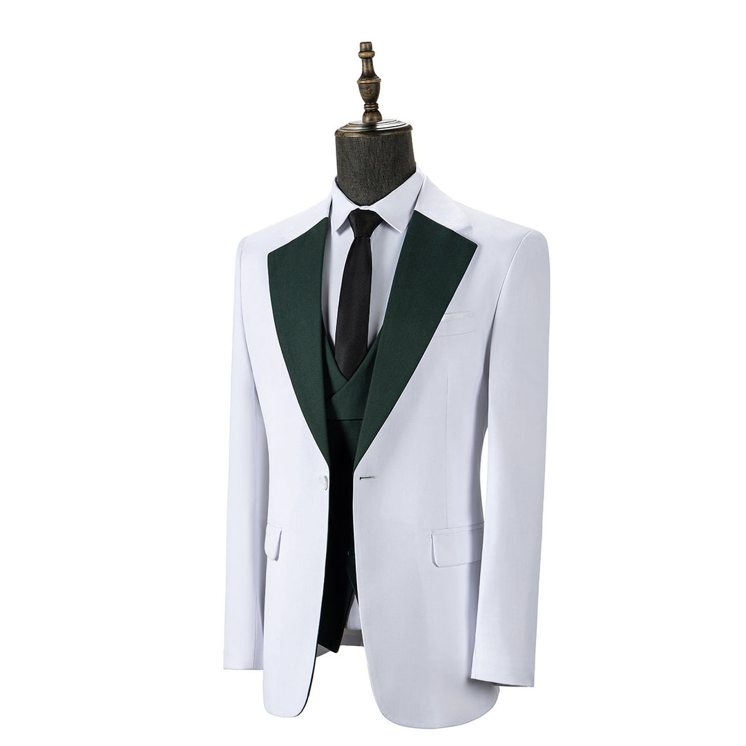 Bllmen Hunt Green 3 Pieces Mens Suit Notch Lapel Tuxedos ST011