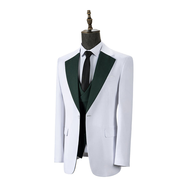 Bllmen Hunt Green 3 Pieces Mens Suit Notch Lapel Tuxedos ST011