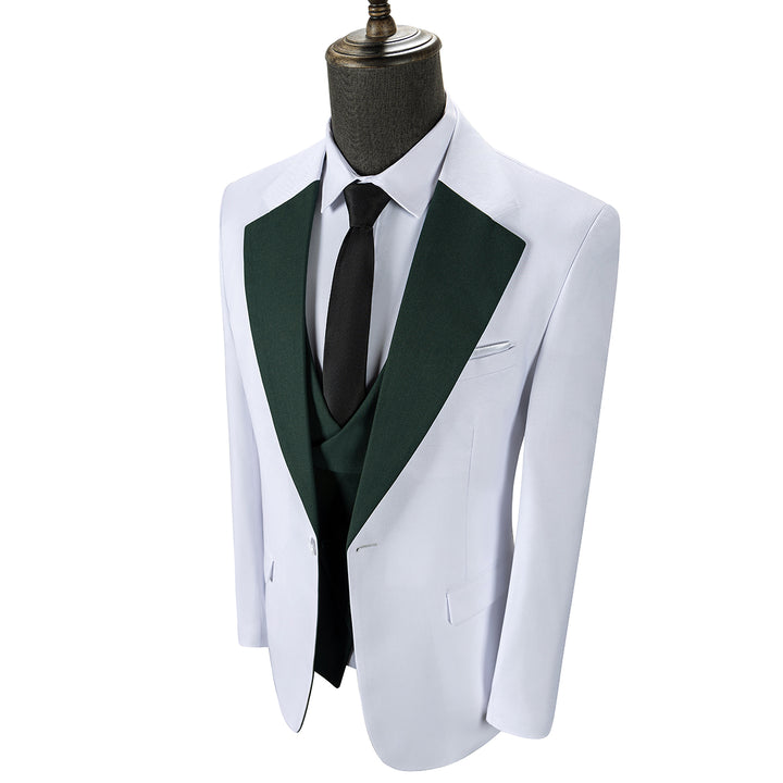 Bllmen Hunt Green 3 Pieces Mens Suit Notch Lapel Tuxedos ST011
