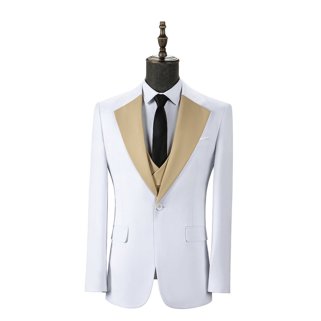 Bllmen Champagne 3 Pieces Mens Suit Notch Lapel Tuxedos ST011