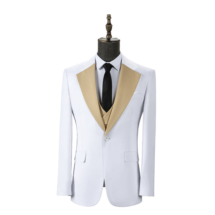 Bllmen Champagne 3 Pieces Mens Suit Notch Lapel Tuxedos ST011