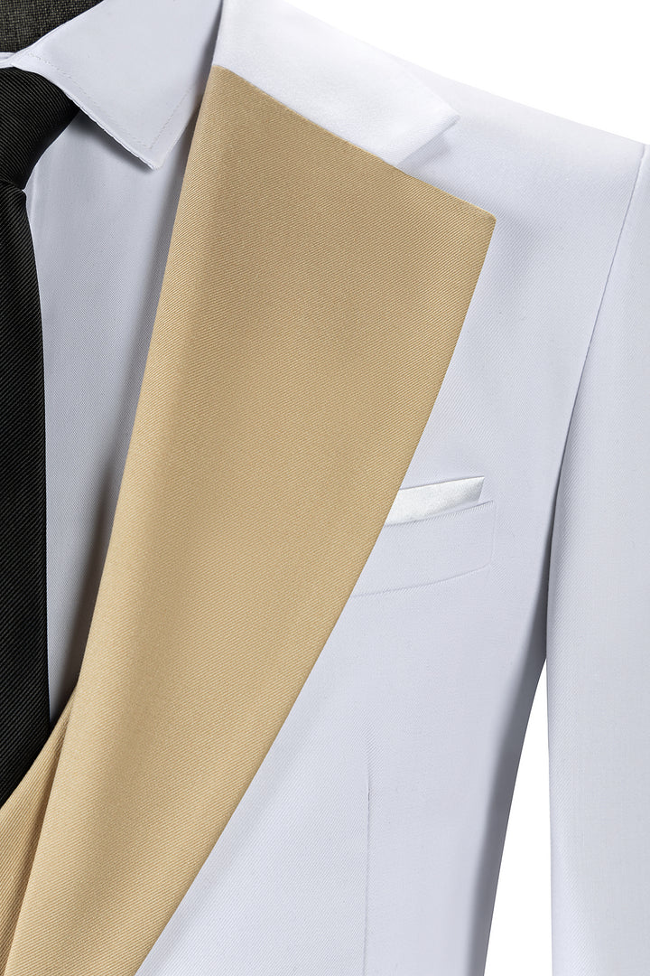 Bllmen Champagne 3 Pieces Mens Suit Notch Lapel Tuxedos ST011