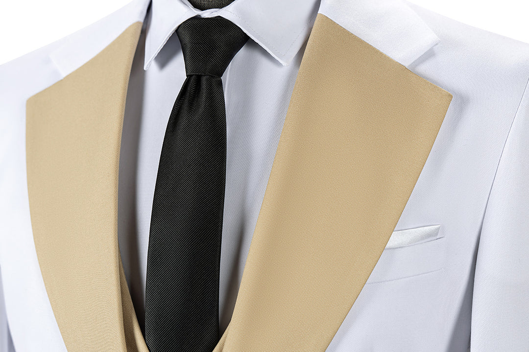 Bllmen Champagne 3 Pieces Mens Suit Notch Lapel Tuxedos ST011