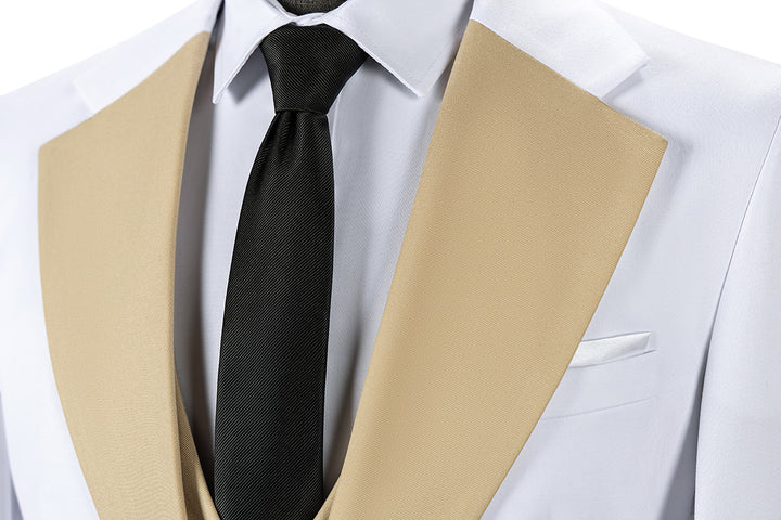 Bllmen Champagne 3 Pieces Mens Suit Notch Lapel Tuxedos ST011